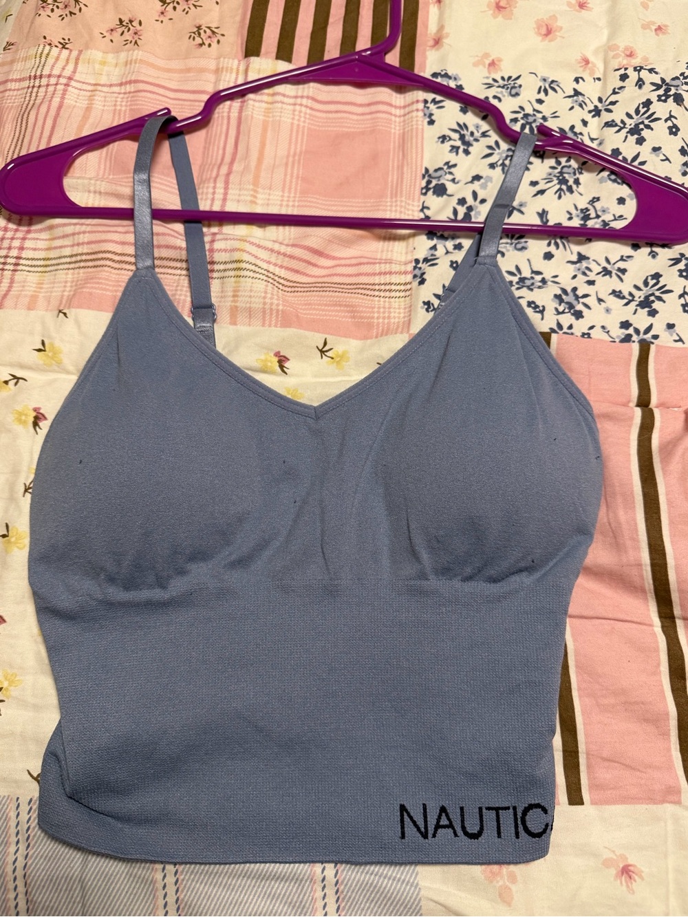 Nautica Women’s Light Blue Seamless Brami Tank